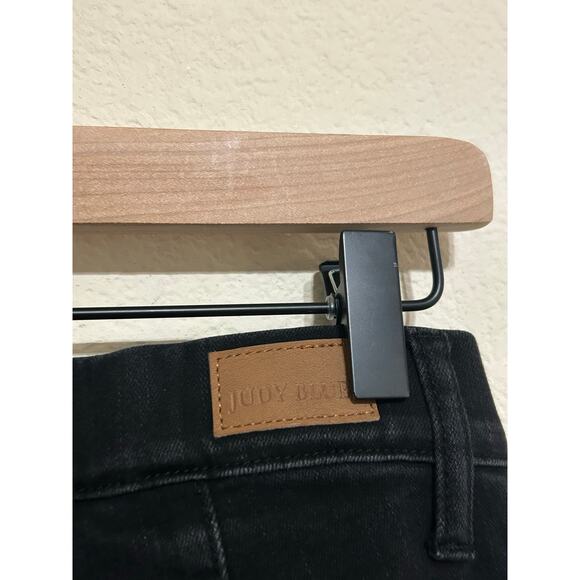 Judy Blue Size 11/30 Pull On Super Jeans Black Flare Leg Denim Pants - Picture 6 of 9